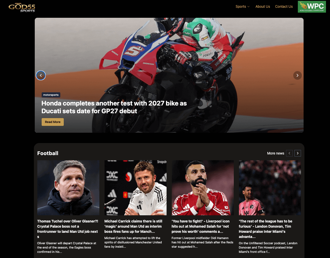 GOD55 sports introduction